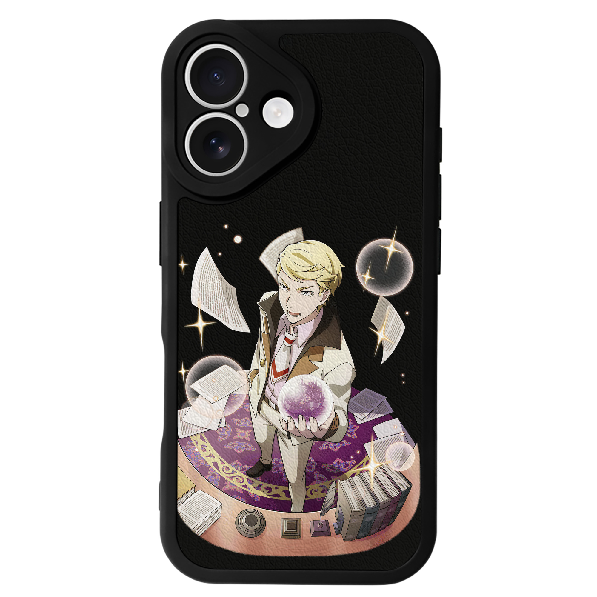 （画像用） 文豪ストレイドッグス Bungo Stray Dogs 【iPhone 16シリーズ対応】シリコンスマホケース（レザー調） 材質：シリコン